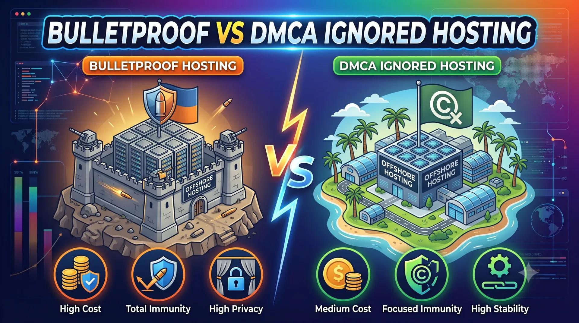 Bulletproof Hosting vs DMCA Ignored Hosting: Key Differences Explained
