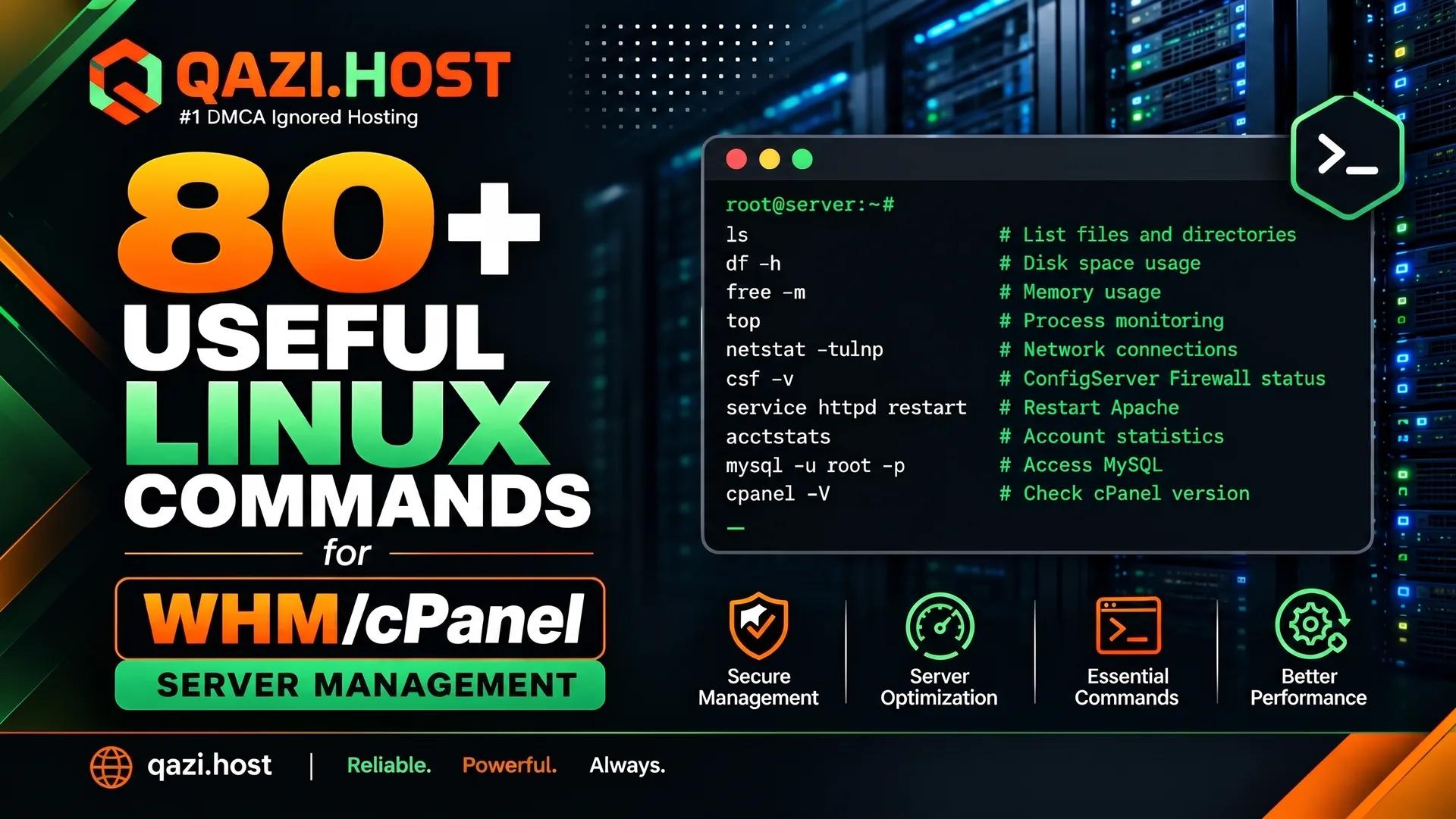 80+ Useful Linux Commands for WHM/cPanel Server Management