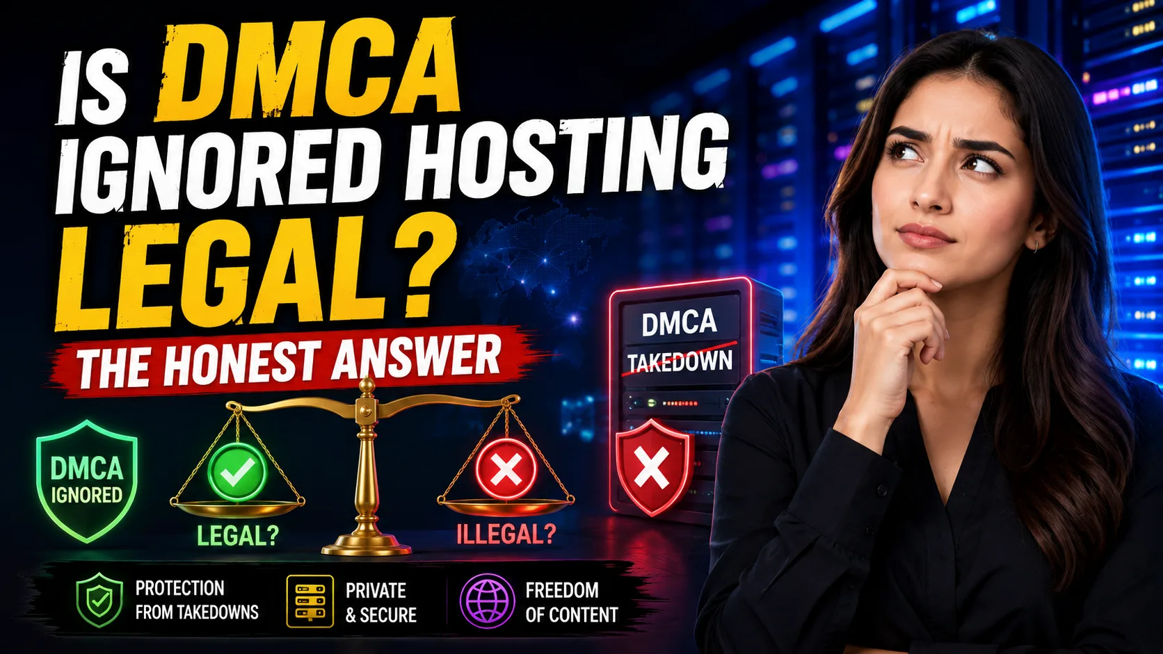 Is DMCA Ignored Hosting Legal? The Honest Answer